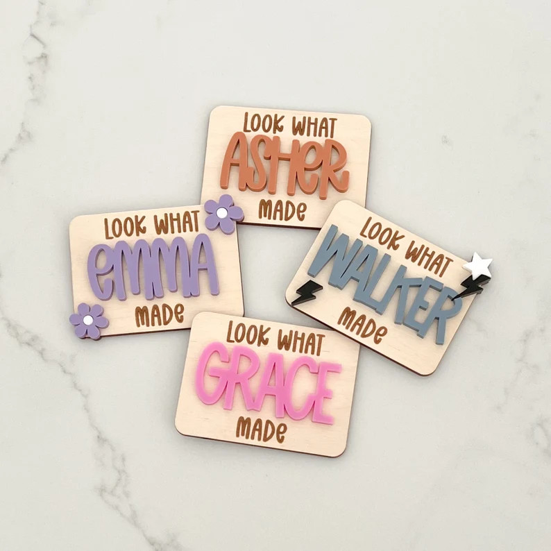 Look What I Made Magnet Kid's Art Work Magnet Children's Art Display Magnet Custom Look What I Ma... | Etsy (US)