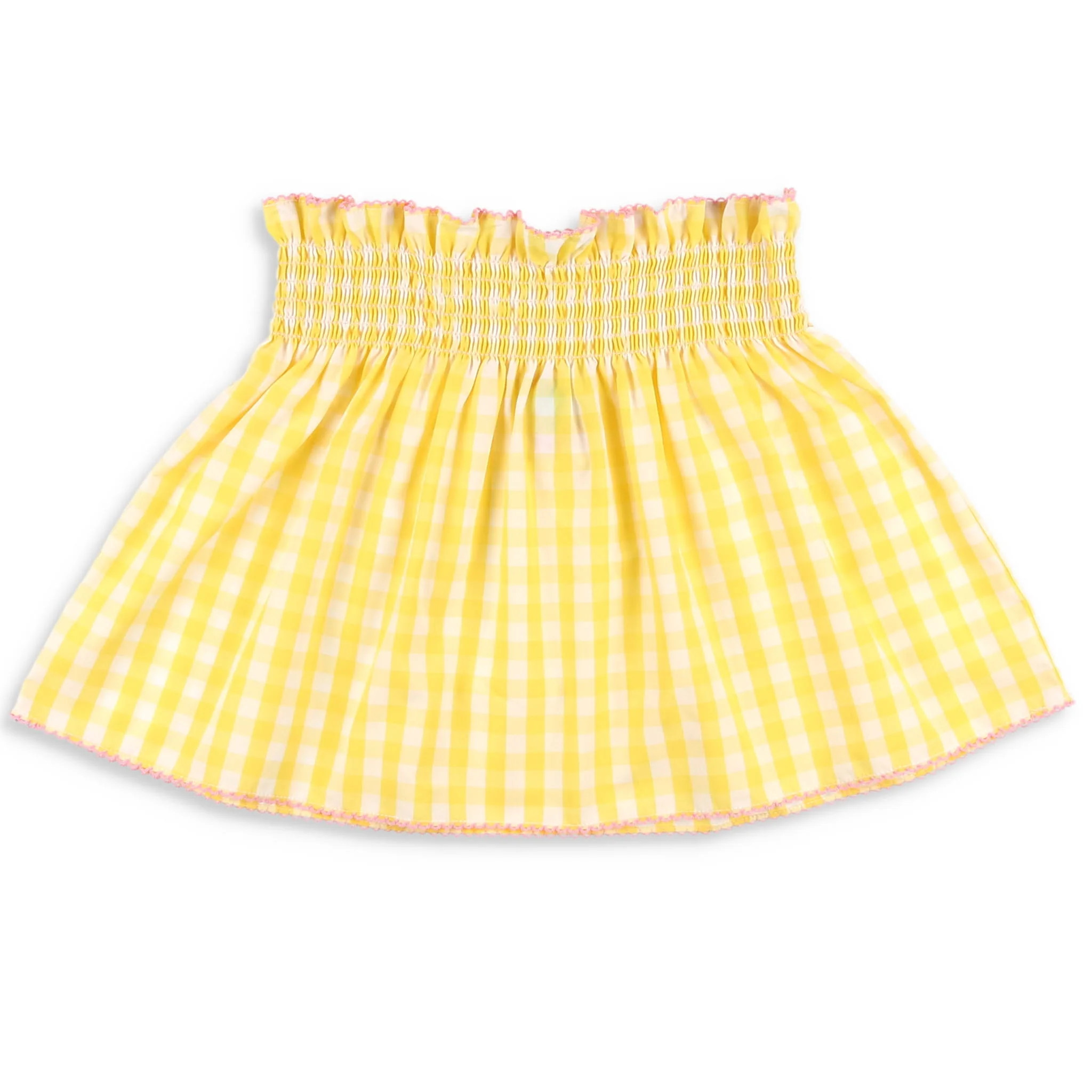 Girls Smocked Mae Skirt - Lemonade - Shrimp and Grits Kids | Shrimp and Grits Kids