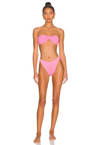 Hunza G Jean Bikini Set in Bubblegum from Revolve.com | Revolve Clothing (Global)