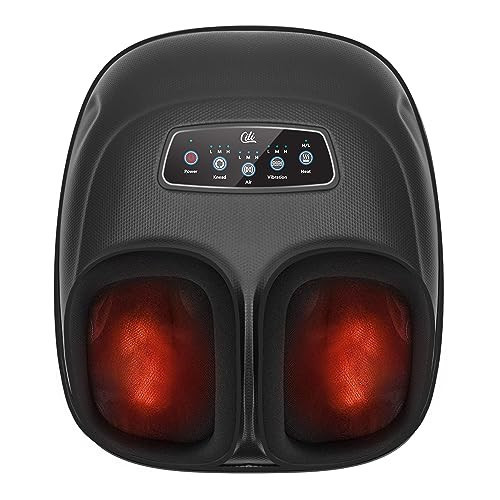 CILI Shiatsu Foot Massager Machine, Electric Heated Feet Massager for Plantar Fasciitis, Kneading Vibration Compression, Detachable Sleeve, Up to Men Size 13, Gifts for Dad Men | Amazon (US)