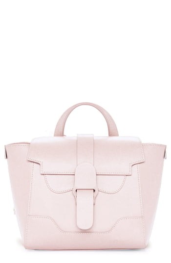 Senreve Mini Maestra Pebbled Leather Satchel - Pink | Nordstrom