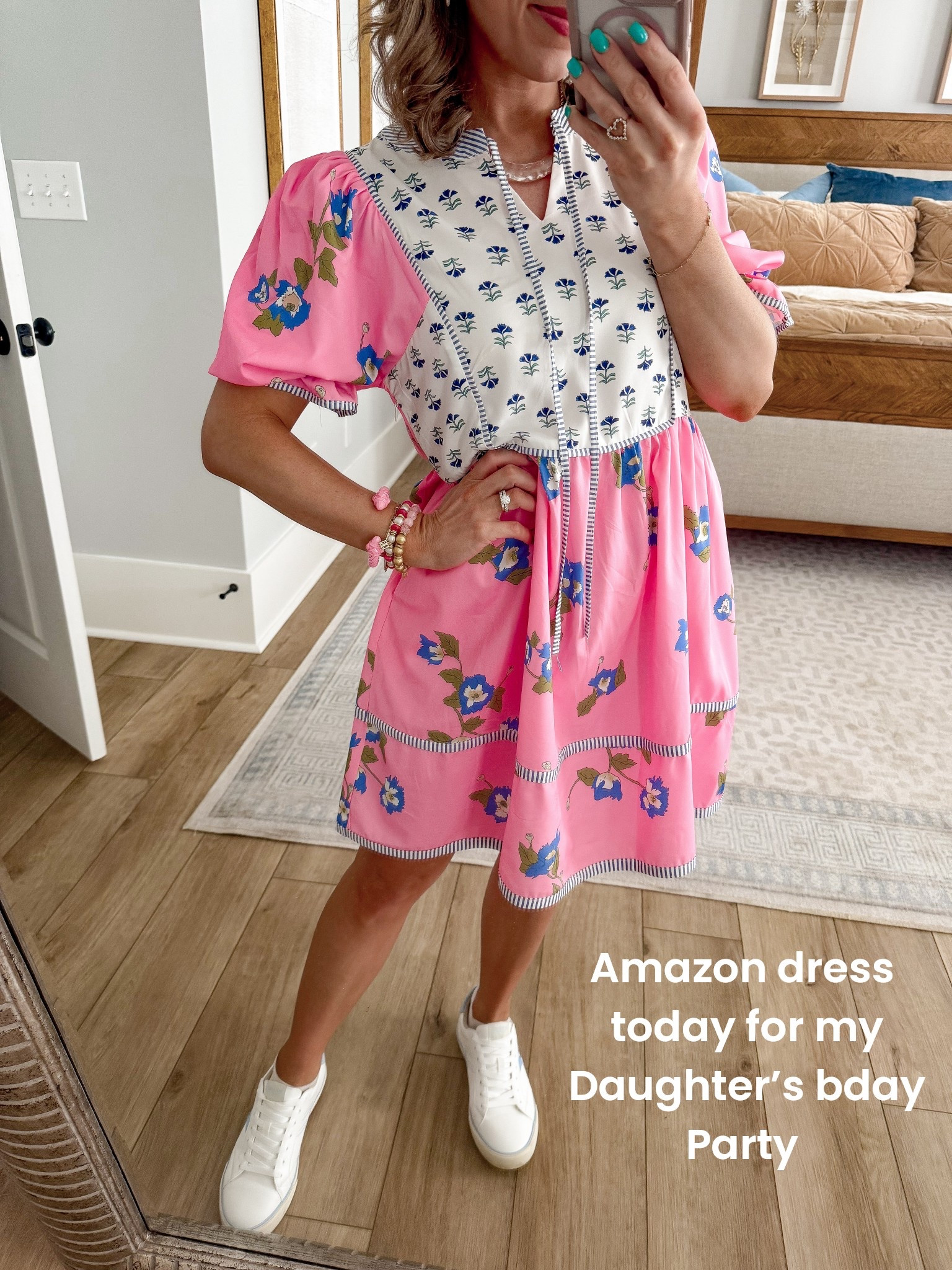 This dress was MADE for a birthday party 💕🎂 how adorable is this Amazon find?! The pink floral print, contrast details, and the prettiest little puff sleeves make it feel so fun and special without trying too hard ✨

It’s lightweight, comfy, and the perfect throw-on-and-go piece when you still want to look cute and put together (yes please 🙌🏼). I paired it with simple white sneakers for a casual, mom-life ready look but you could easily dress it up with sandals or wedges too!

Such a good spring dress for parties, brunch, church, or everyday wear 🌸

#amazonfashion #amazonfinds #springdress #momstyle #birthdayoutfit #casualchic #everydaystyle #springoutfits #affordablestyle #amazonstyle #floraldress #pinkspring #easyoutfit #ootd #momlifeoutfits

#LTKootd #LTKPetite