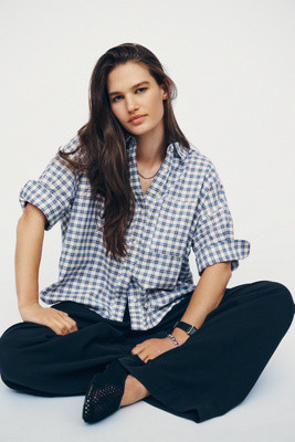 Mabel Boxy Oxford Shirt Top | Anthropologie (US)