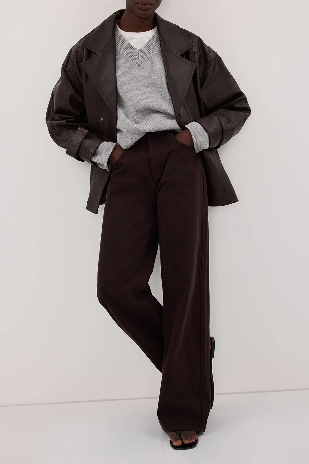 REAGAN 2.0 BURNT CHOC SLOUCHY JEAN | DISSH