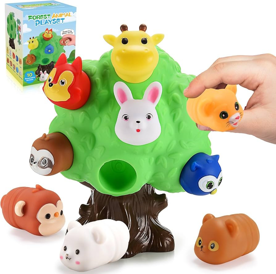 Toddler Toys, Animal Learning Toys for Toddlers 1-6 Forest Animal Playset Montessori Toys for 2-6... | Amazon (US)