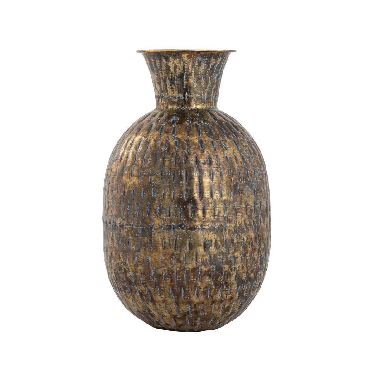 Myrie Vase - Round Patinated Brass | Wayfair North America