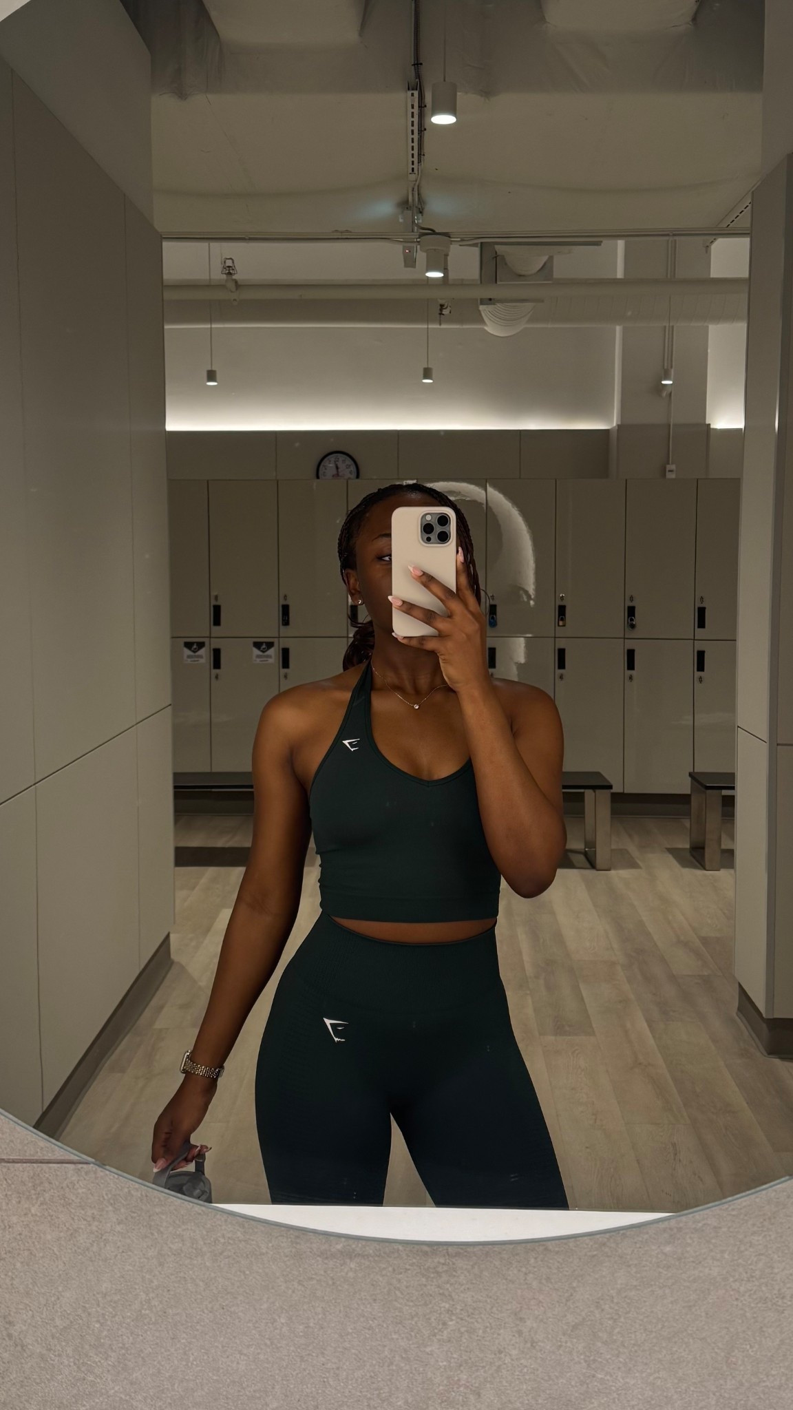 green gymshark vital seamless workout set