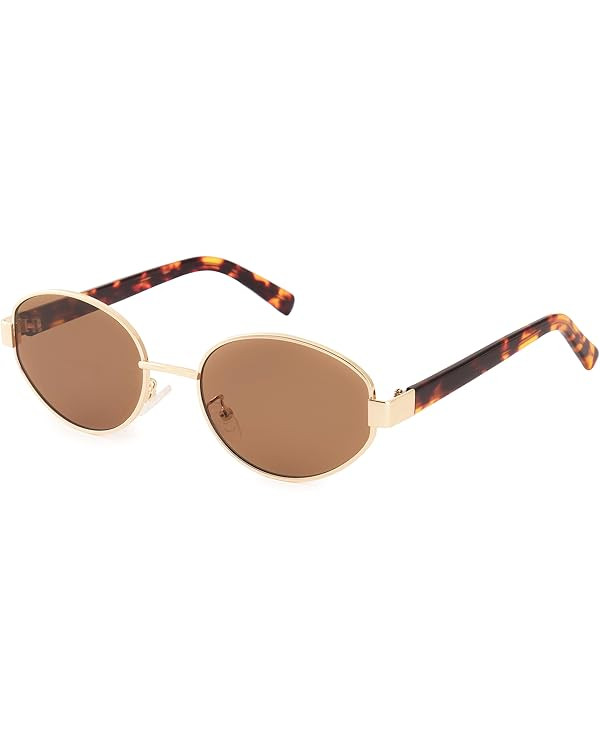 FURTALK Retro Oval Sunglasses Womens UV400 Protection Trendy Sun Glasses Sunnies Shades FT8219 | Amazon (US)