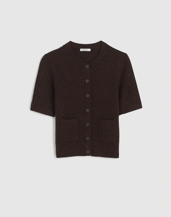 Patch-Pocket Puff-Sleeve Cardigan | Madewell