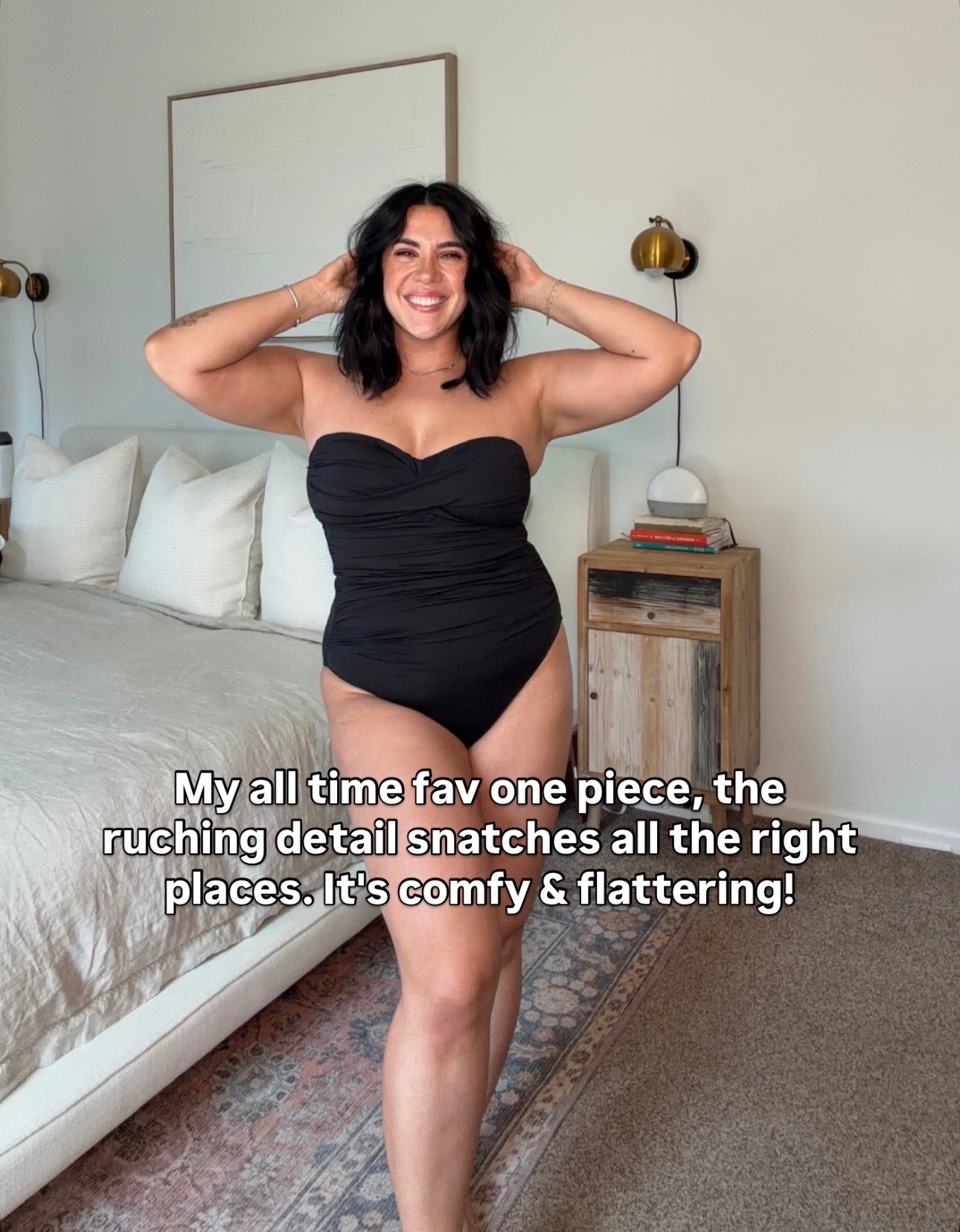 The best shaping and flattering one piece for a boxy body shape! Strapless but has the options for straps 
Size L

#LTKootd #LTKSeasonal #LTKMidsize