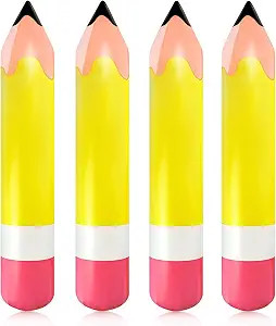 4 Pcs Large Giant Inflatable Pencil Balloon Birthday Party Back To School Graduation Favor Blow U... | Amazon (US)