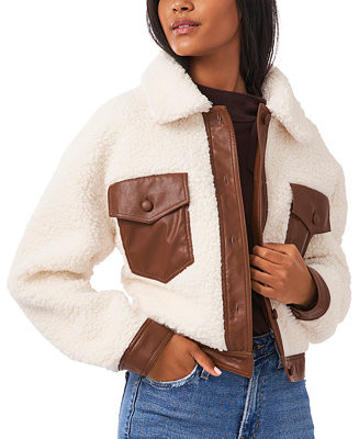 Riley & Rae Sherpa Jacket  & Reviews - Jackets & Blazers - Women - Macy's | Macys (US)