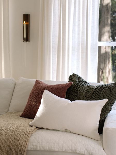 Subtle Christmas pillows, holiday colors, holiday living room 

#LTKSeasonal #LTKHoliday #LTKhome