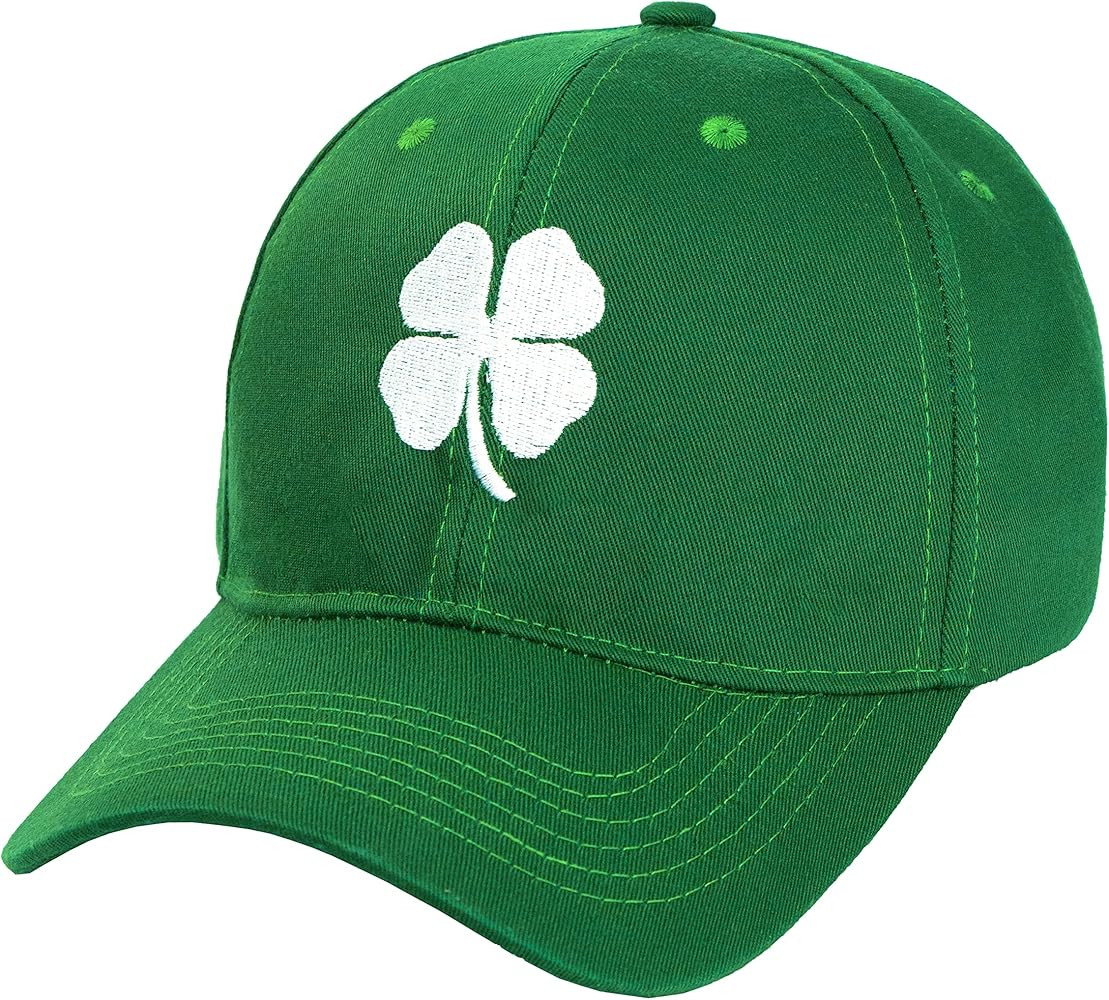 Ireland Irish 4 Leaf Clover St. Patrick's Day Hat for Men Women Embroidery Shamrock Baseball Cap ... | Amazon (US)