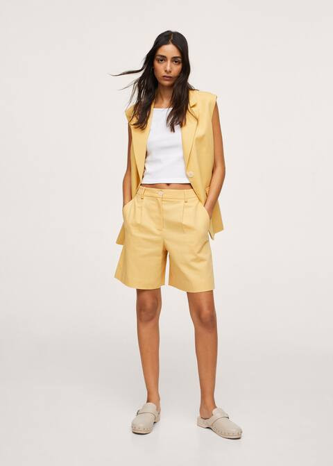 Lange Weste aus Leinen-Mix | MANGO (DE)