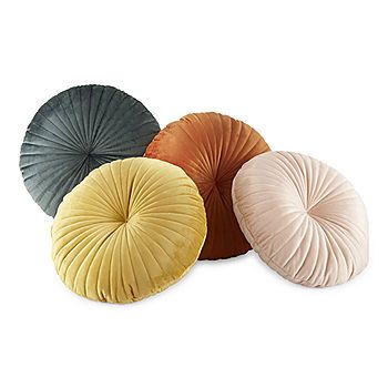 Home Expressions Velvet  Round Throw Pillow | JCPenney