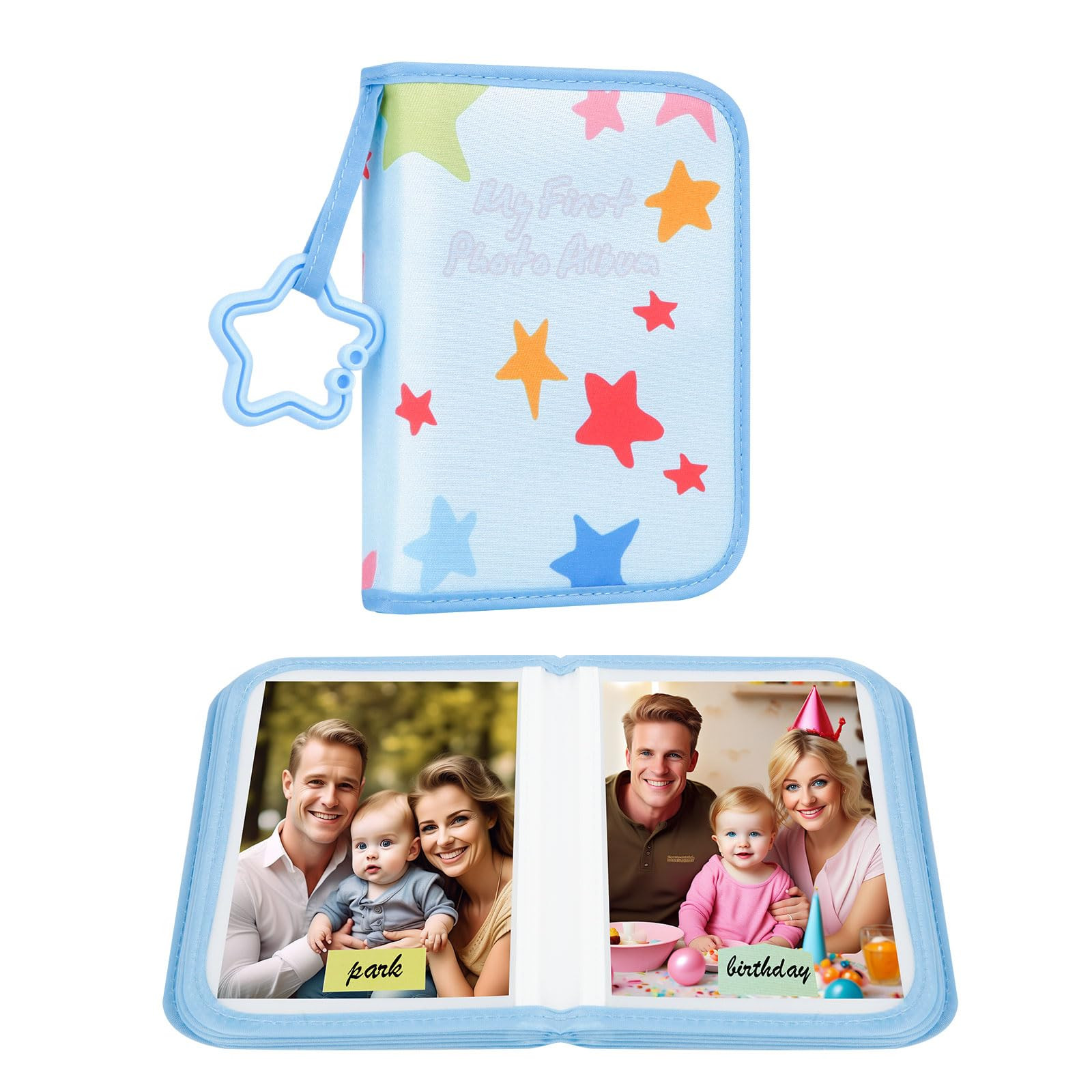 Baby's My First Photo Album for Baby Holds 21 4x6 Photos, Baby Photo Album Soft Cloth Family Book... | Amazon (US)