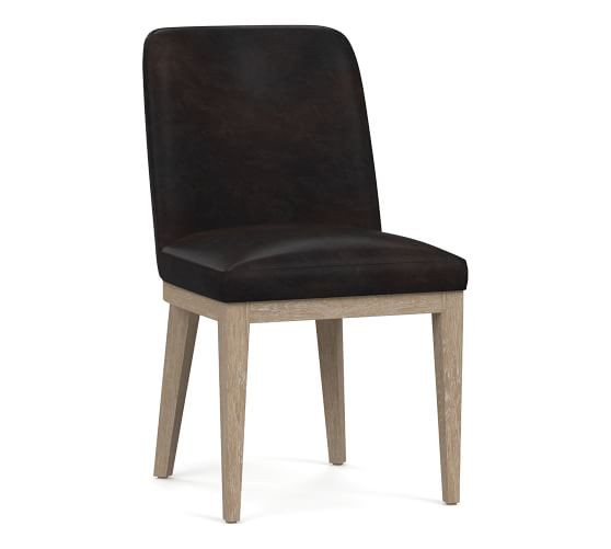 Layton Leather Dining Chair | Pottery Barn (US)