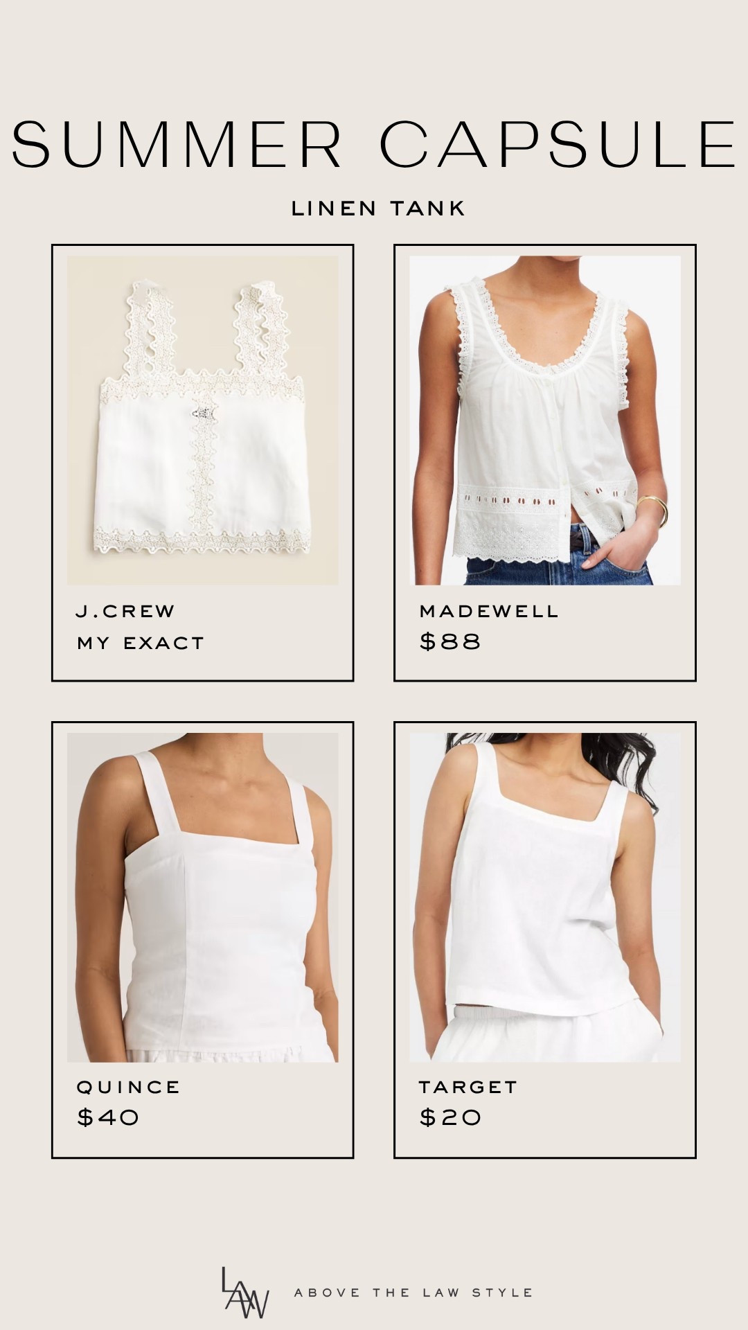 Summer Capsule: Linen Tank

#LTKStyleTip #LTKSummerEdit #LTKFindsUnder50