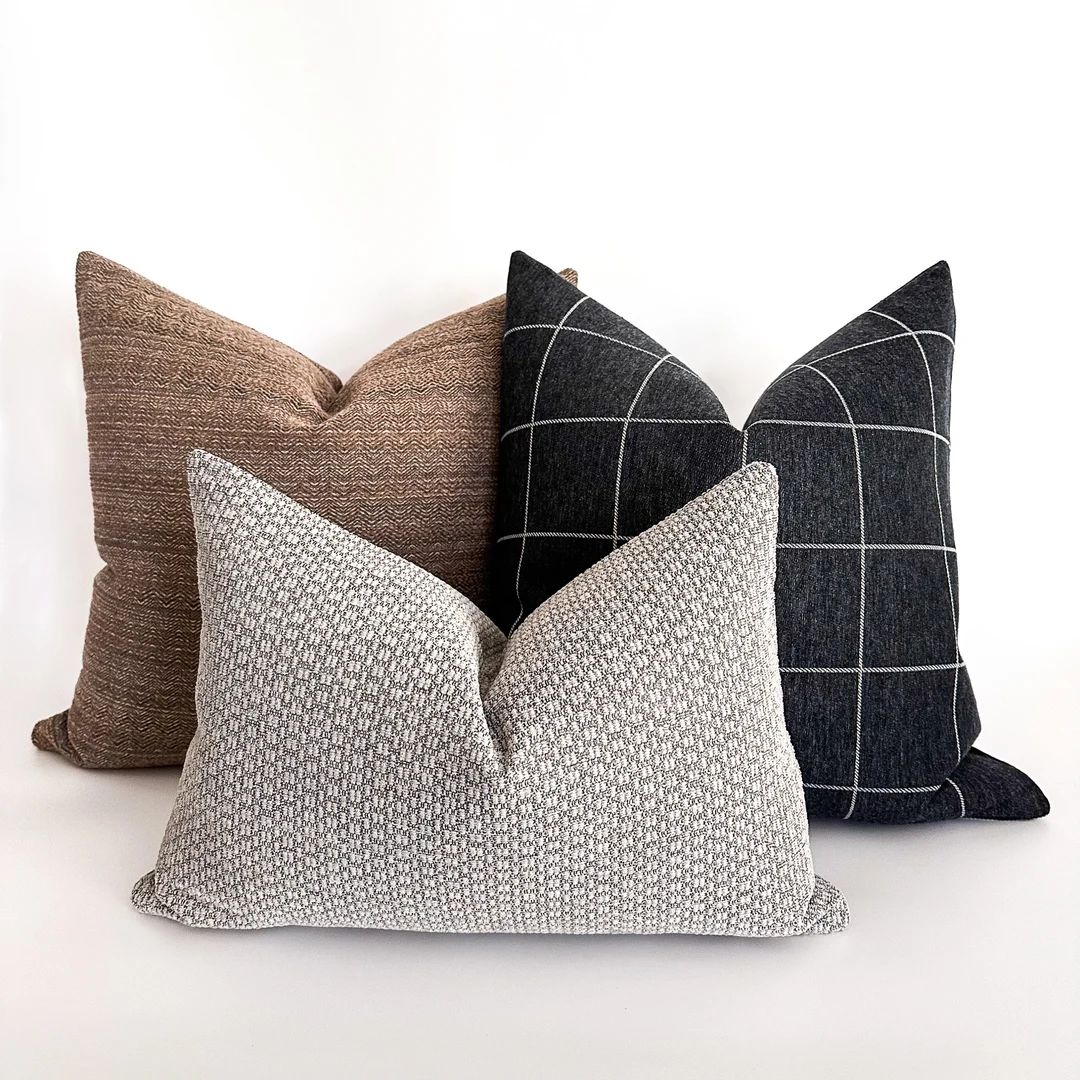Keeping it Interesting Pillow Cover Set, Decorative Pillow Grouping, Boho Pillows, Designer Pillo... | Etsy (US)
