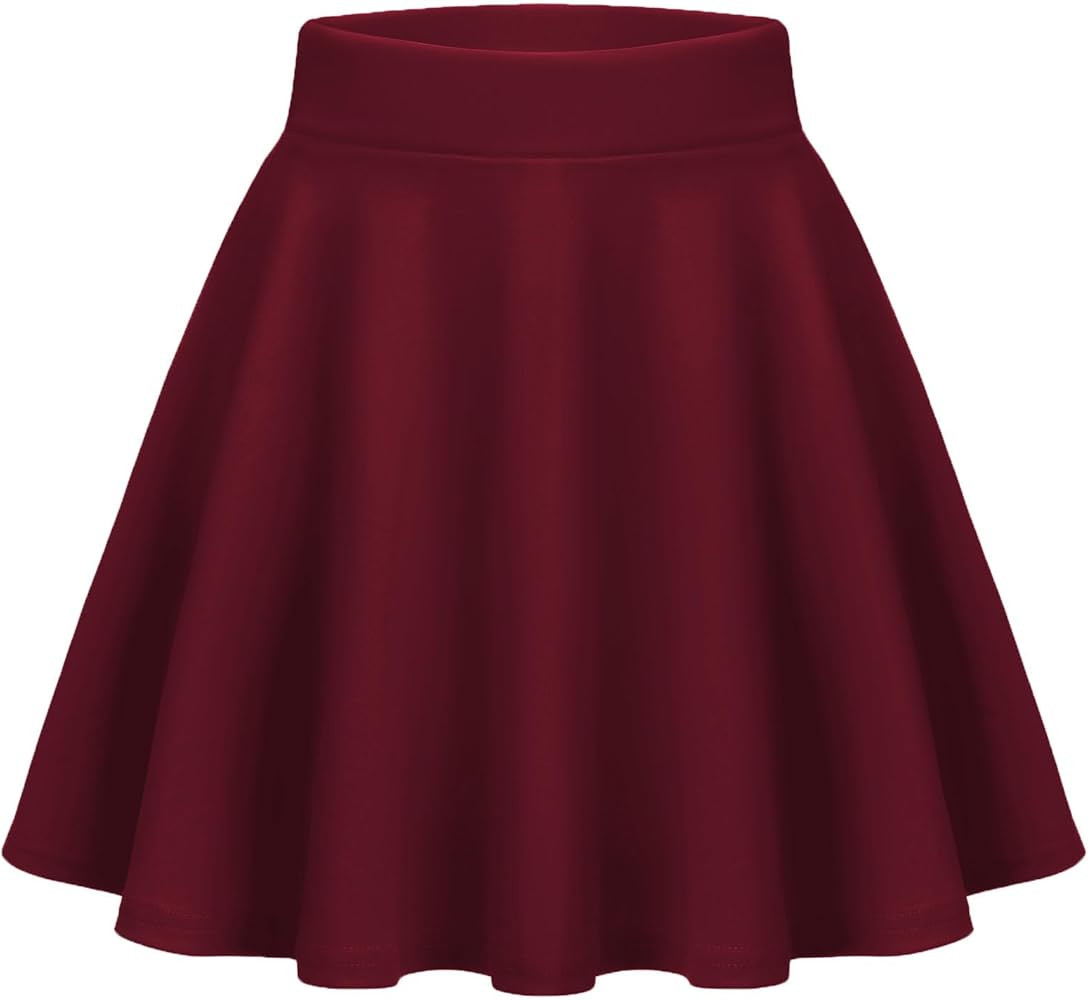 Zeagoo Women's Skirt Basic Mini Skater Skirt 2025 Fall Skirts Stretchable High Waist A-Line Dance... | Amazon (US)