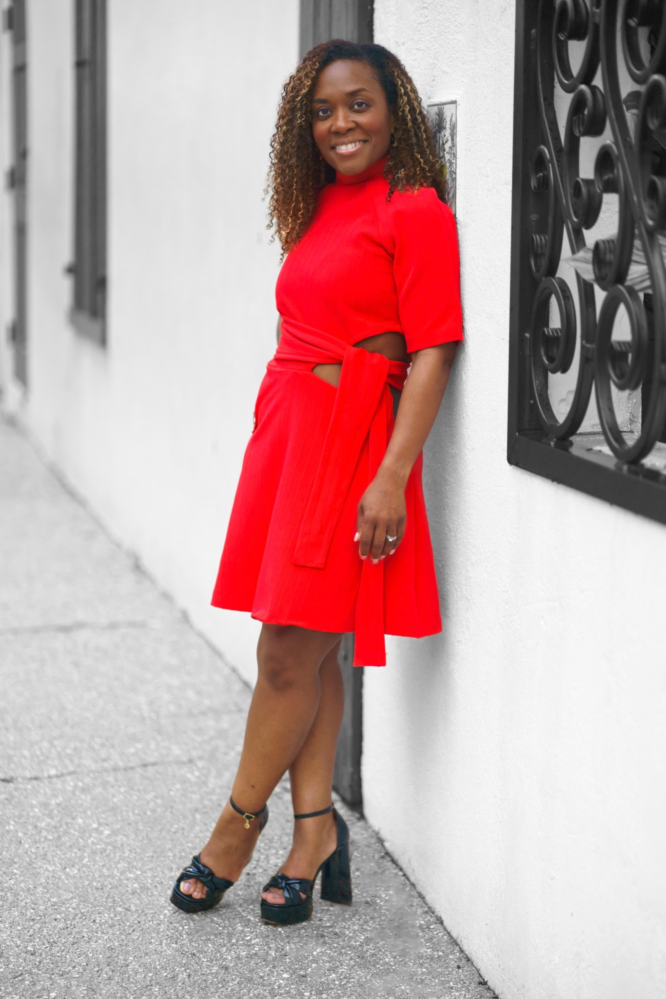 Feeling fiery in my handmade Mimi G Simplicity 9370 dress! 🔥 Love the chic cutout details and vibrant red for a show-stopping look. Paired with my favorite black patent block heels (linked!) for comfort and style. I've also linked some gorgeous ready-to-wear red dresses with similar vibes below! #MeMade #MimiGStyle #SimplicityPatterns #RedDress #BlockHeels #PetiteFashion #FashionOver40 #SewingBlogger #LTKStyle #LTKOutfit

#LTKPetite #LTKShoeCrush #LTKSaleAlert