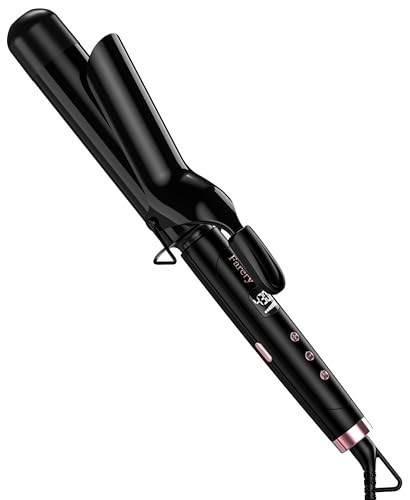 Farery 1.5 inch Curling Iron For Long Hair, Lightweight Long Barrel Curling Iron 1 1/2 Inch, Ceramic Curling Wand Infused Argan Oil & Keratin for Bouncy Curls, 9 Temp Digital Display & Lock Key, Glove | Amazon (US)
