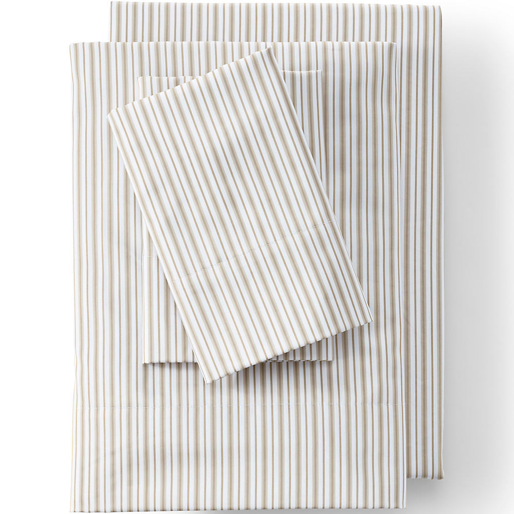 400 Thread Count Premium Supima Cotton No Iron Sateen Bed Sheet Set | Lands' End (US)