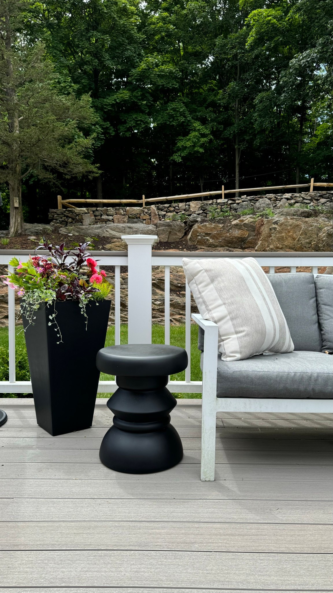 Outdoor side table & planter 

#LTKSeasonal #LTKHome #LTKStyleTip