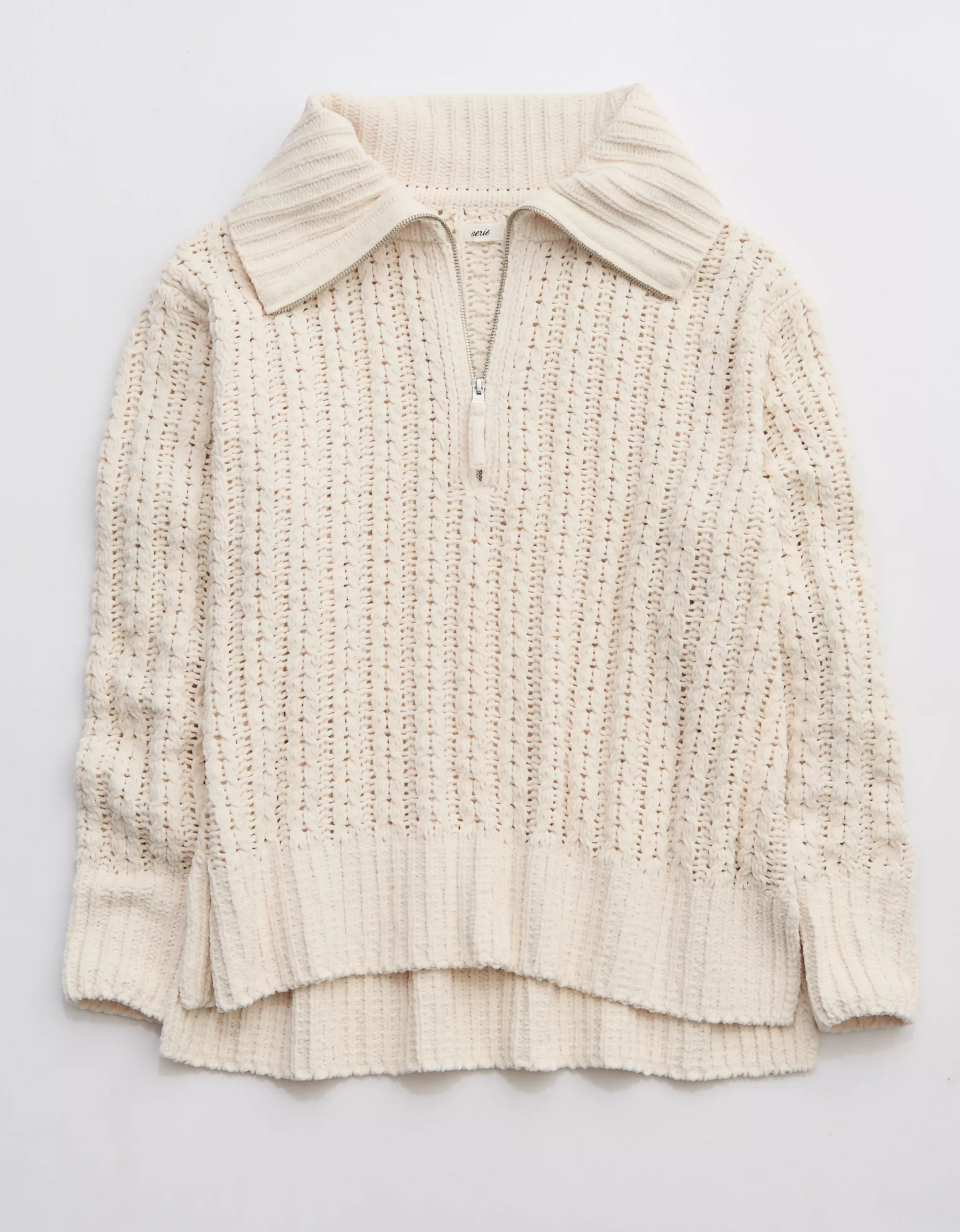 Aerie Cable Car Quarter Zip Sweater | American Eagle Outfitters (US & CA)