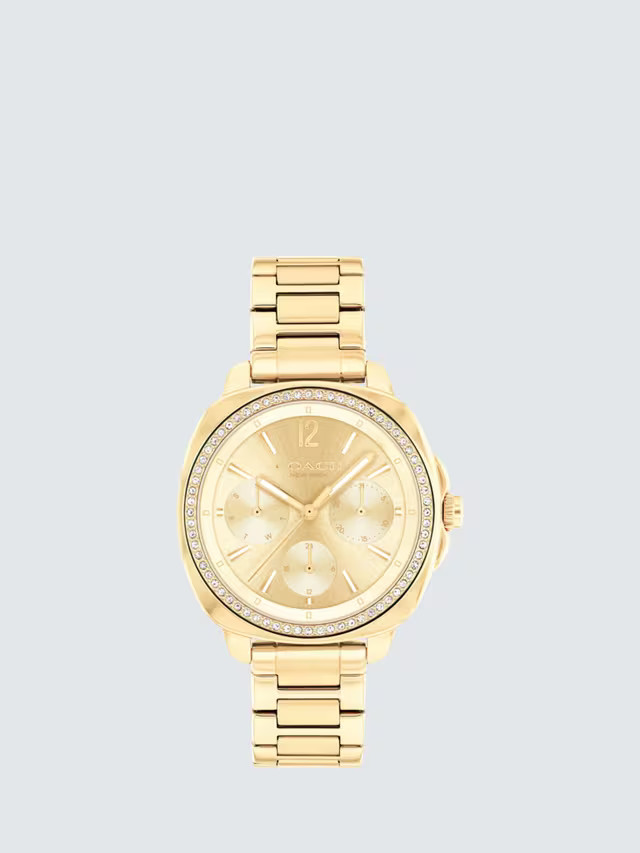 Coach 14504393 Women's Kitt Bracelet Strap Watch, Gold | John Lewis (UK)