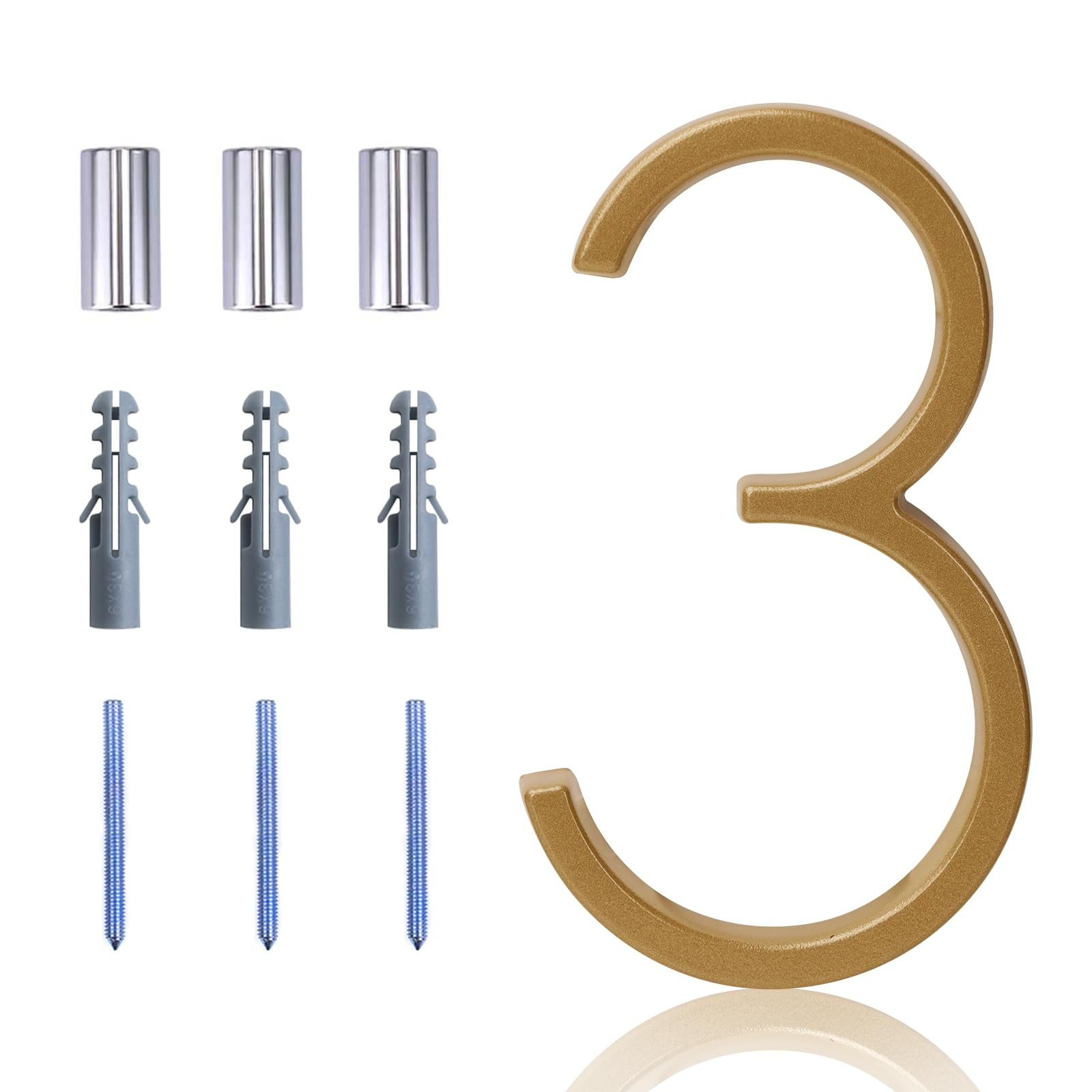 Floating House Number Modern House Numbers 5 inch, Deamos Zinc Alloy Home Address Number for Hous... | Amazon (US)