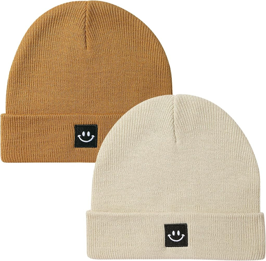 Paladoo 2Pack Baby Beanie Knit Toddler Hat for Girls Boys 0-8 Years | Amazon (US)