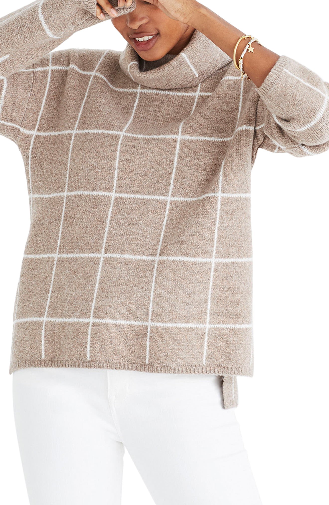 Windowpane Turtleneck Sweater | Nordstrom