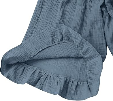Baby Girls Wide Leg Palazzo Pants Ruffle Leggings Toddler Cotton Linen Pants Elastic Waist Casual... | Amazon (US)