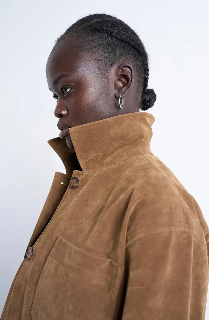 Faux Suede Shirt Jacket | Nordstrom