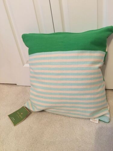 Kate Spade Kelly Green Light Blue Double Stripe 20x20 Throw Deco Down Pillow NWT | eBay | eBay US