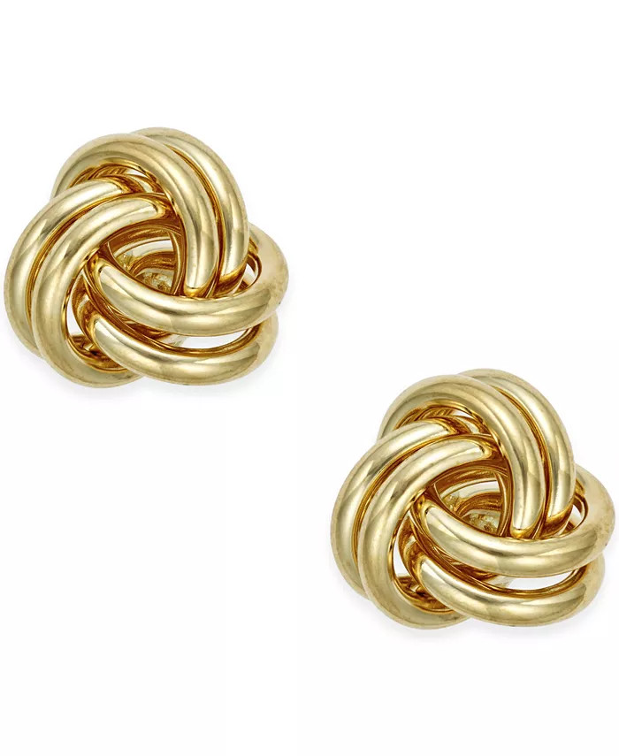 Love Knot Stud Earrings in 10k Gold | Macy's