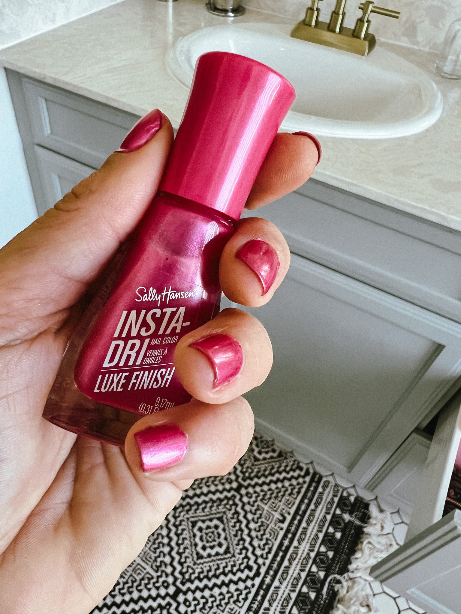 Pretty metallic shade of pink nail polish.

Nails
Barbie nails
Pink nail polish
Sleek-a-Boo
Instant dry nail polish


#LTKFind #LTKkids #LTKbeauty