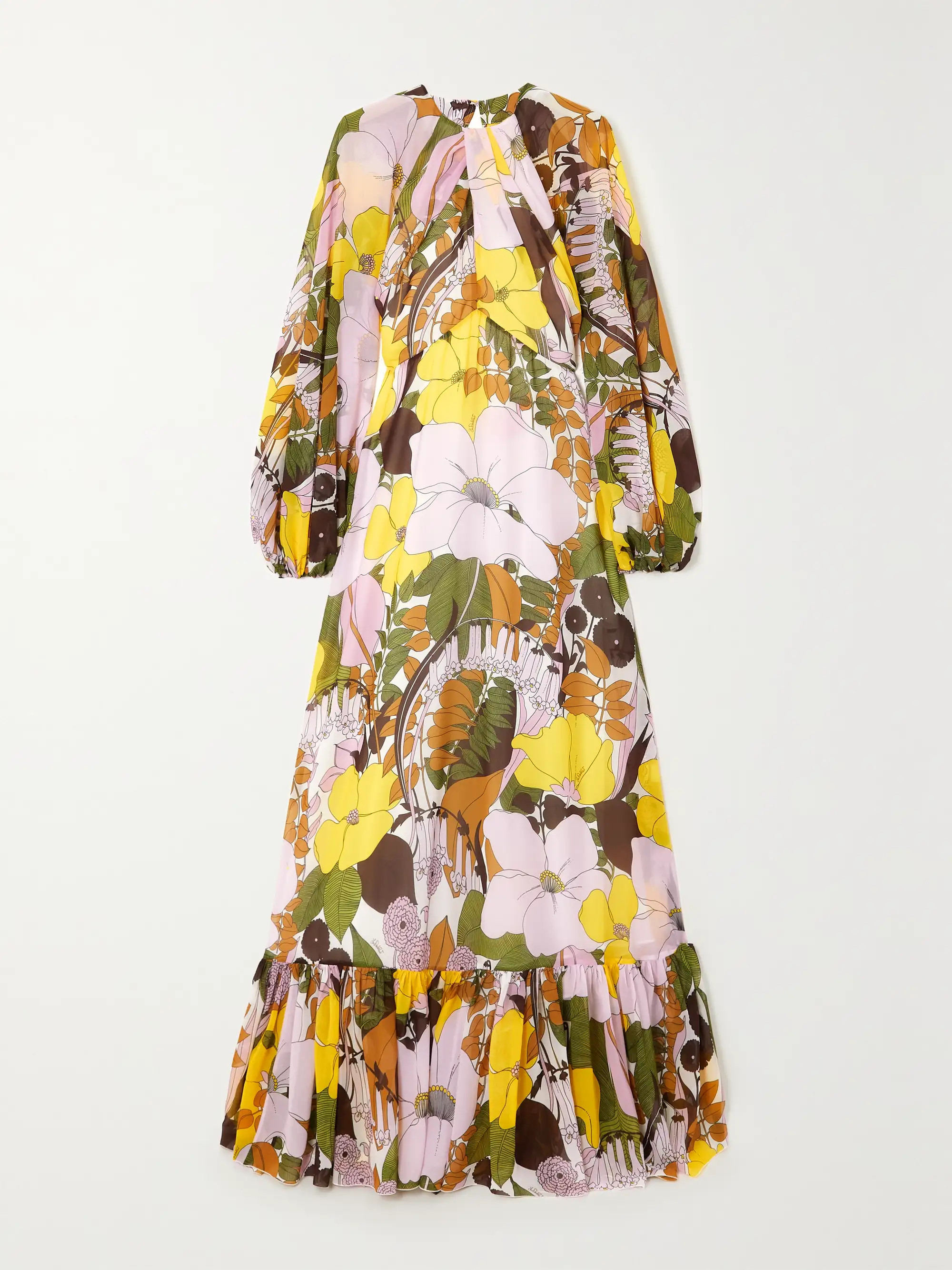 Eve open-back floral-print chiffon maxi dress | NET-A-PORTER (US)