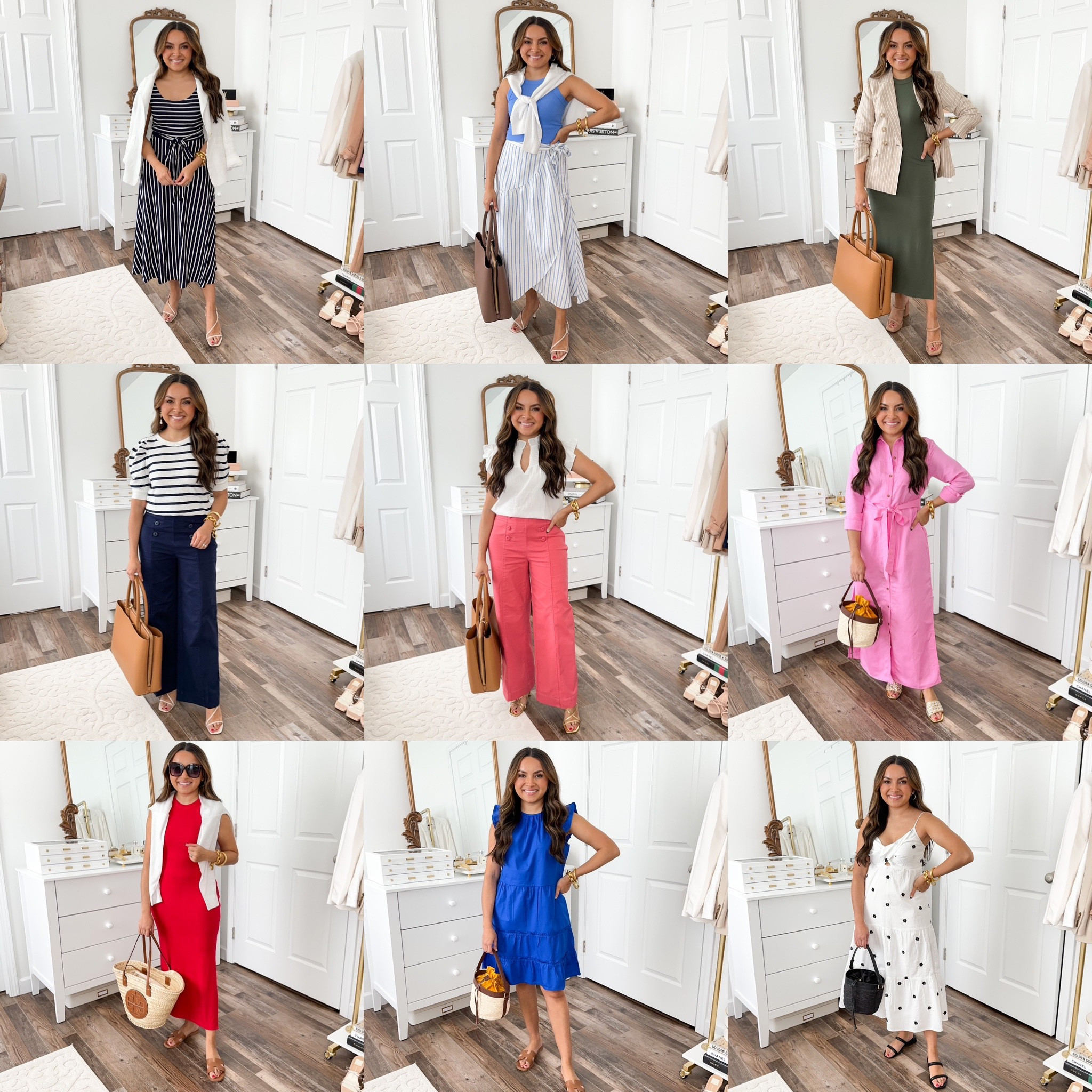 Striped dress size XS petite TTS
White blazer size 0 petite TTS
White heels size 5 TTS

Blue tank top size XXS petite TTS
Striped ruffle wrap skirt size 0 petite TTS
White cardigan size XS petite TTS
White heels size 5 TTS

Olive tank dress size XS petite TTS
Tan striped blazer size 00 petite TTS
Tan heels size 5 TTS

Navy wide pants size 2 petite TTS
Striped puff sleeve top size XXS petite TTS
White heels size 5 TTS

Wide leg pants size 2 petite TTS
White sleeveless top size XXS petite TTS
Gold heels size 5 TTS

Pink linen shirt dress size 0 petite - sized up a size for room in the hips TTS
Gold sandals size 5 TTS

Red tank dress size XS petite TTS
White cardigan size XS petite TTS
Brown sandals size 5 TTS

Blue flutter sleeve dress size XXS petite TTS
Brown sandals size 5 TTS

White floral dress size XXS petite TTS
Black sandals size 5 TTS

#LTKunder100 #LTKstyletip #LTKsalealert