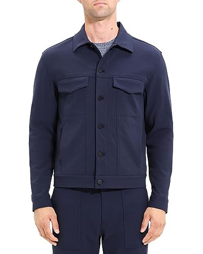 Theory Men's River Jacket in Neoteric Twill, Dark Navy, XS | Amazon (US)