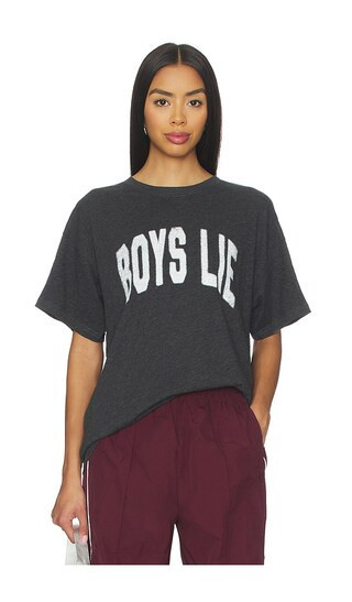 Boys Lie Majoring in Moving On Slub Boyfriend Tee in Grey. - size L/XL | Revolve Clothing (Global)