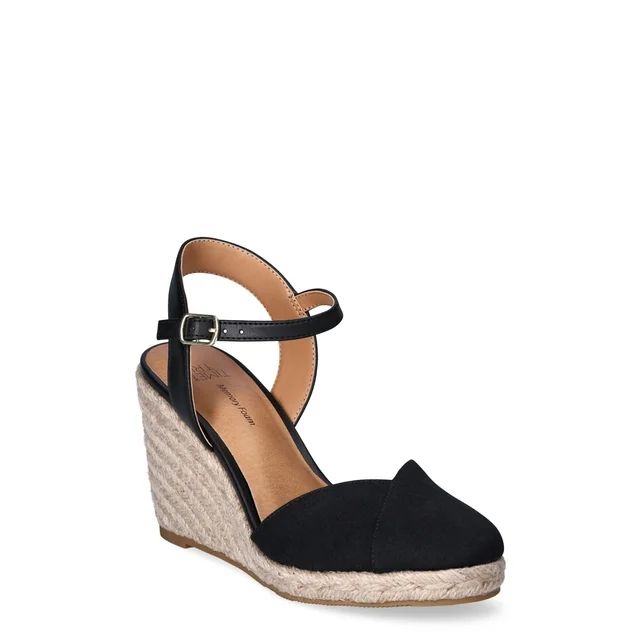 Time and Tru Women's Canvas Espadrille Wedge Sandals | Walmart (US)