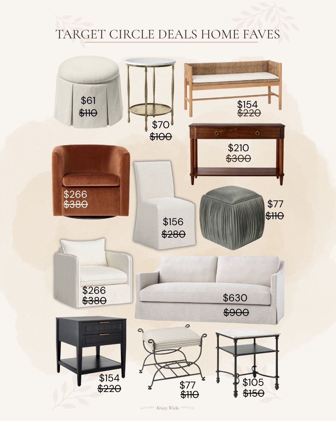 Target circle deals some of my home faves! 
I own the storage ottoman on the top left and I love it! 🤍
It’s perfect in our  bonus room! I paid full price but you don’t have to, it’s on sale for a great deal!