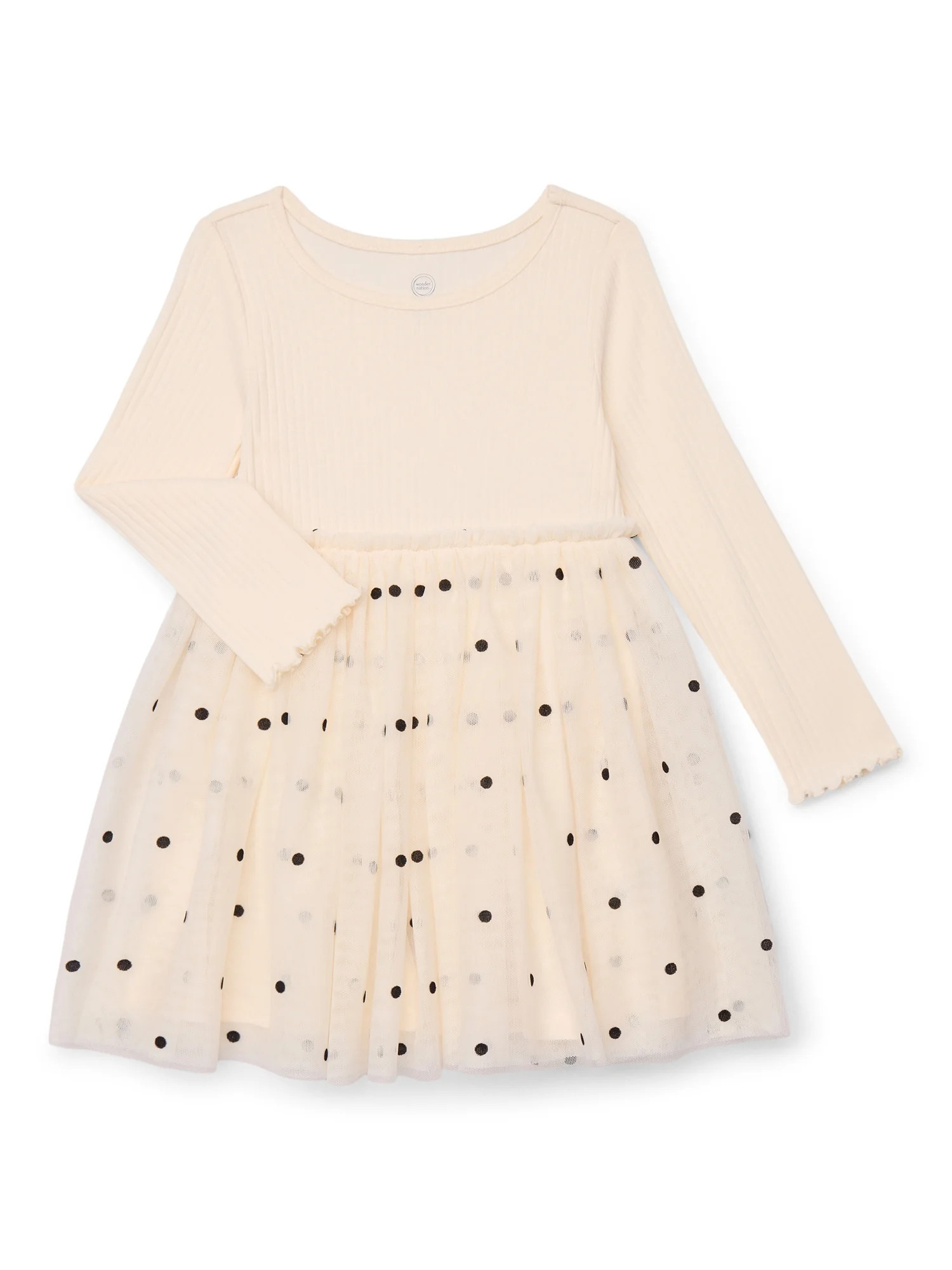 Wonder Nation Toddler Girls Tutu Dress with Long Sleeves, Sizes 12M-5T - Walmart.com | Walmart (US)
