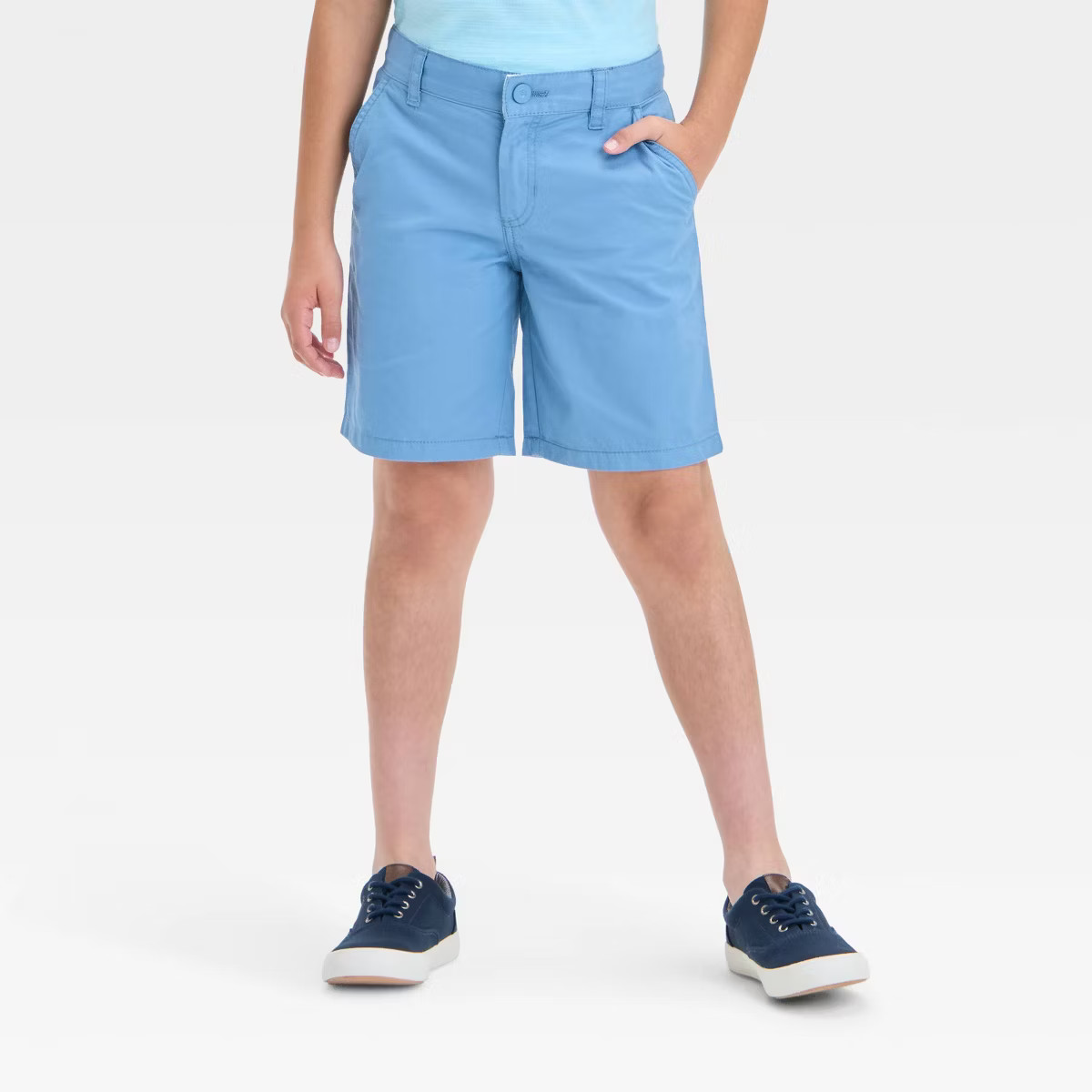 Boys' Regular Fit Flat Front 'At the Knee' Chino Shorts - Cat & Jack™ | Target