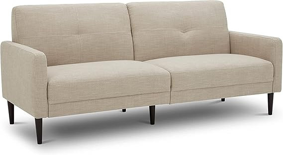 CHITA Mid-Century Sofas 74.4''W Sofa Couch Sets for Living Room Apartment, Easy Assembly, Flax Be... | Amazon (US)