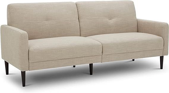 CHITA Mid-Century Sofas 74.4''W Sofa Couch Sets for Living Room Apartment, Easy Assembly, Flax Be... | Amazon (US)