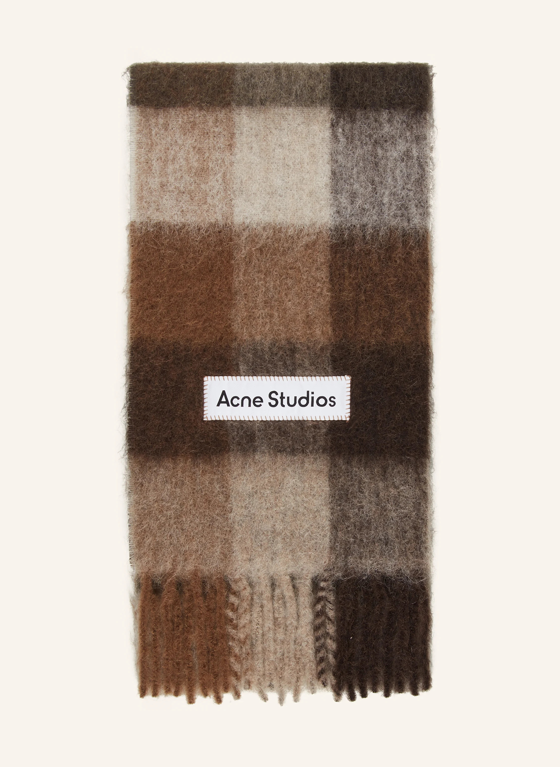 Acne Studios Schal mit Alpaka in grau / braun / grün | Breuninger (DACH)